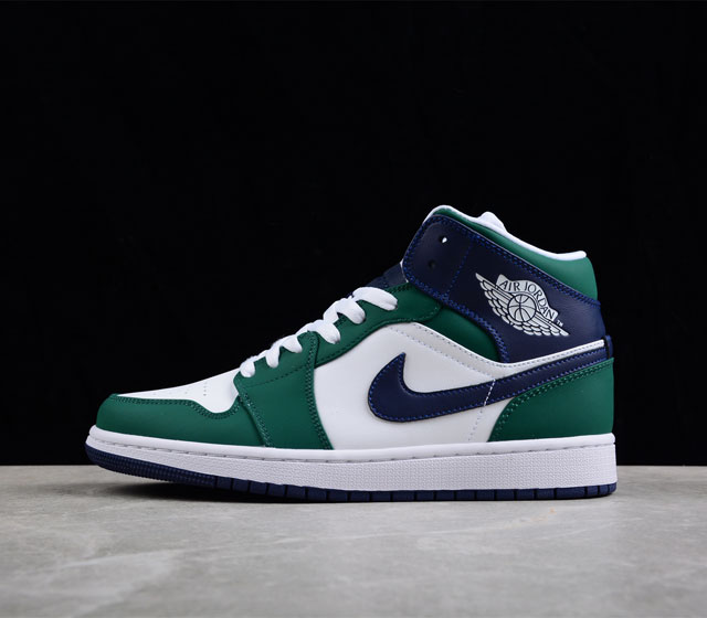 Air Jordan 1 Mid SE AJ1 乔1海军蓝绿拼色 中邦篮球鞋 DZ5326-300 尺码 36 36.5 37.5 38 38.5 39 40