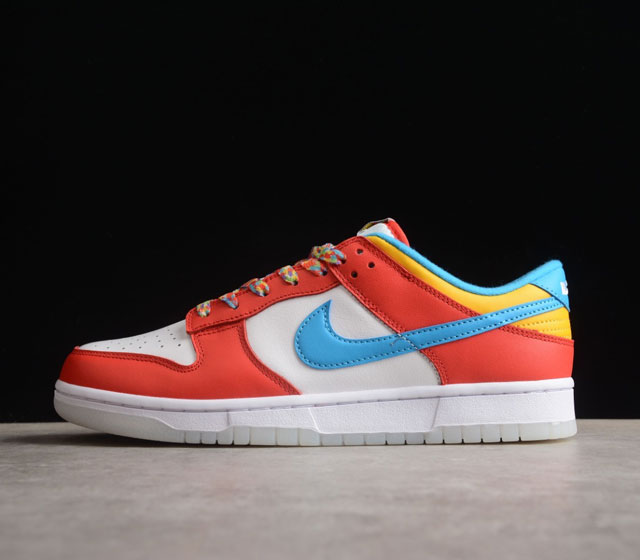 NIKE SB Dunk Low 白蓝红 水果麦片 原装头层材料 独家版型蒸餾加工 帶來的是更好的视觉和脚感体验 大厂纯原品质出货 清洁度 电绣工艺 皮料切割