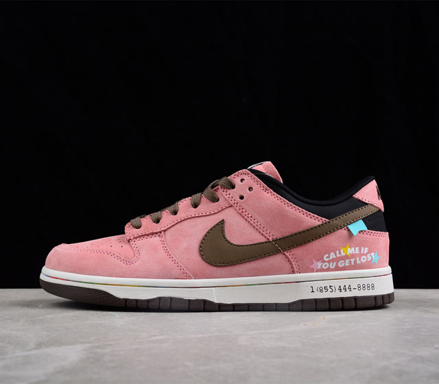 性价版 Nike SB Dunk Low Call Me If You Get Lost 麂皮粉黑棕粉汽车板鞋DD1391-105 尺码 36 36.5 37