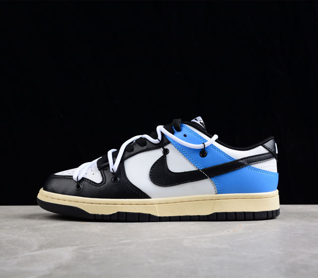 性价版 NK DUNK LOW RETRO 绑带联名黑蓝白DD1391-100 尺码 36 36.5 37.5 38 38.5 39 40 40.5 41 4