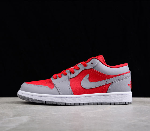 Air Jordan 1 Low AJ1 乔1灰红阴阳色 DR0502-600 尺码 36 36.5 37.5 38 38.5 39 40 40.5 41 4