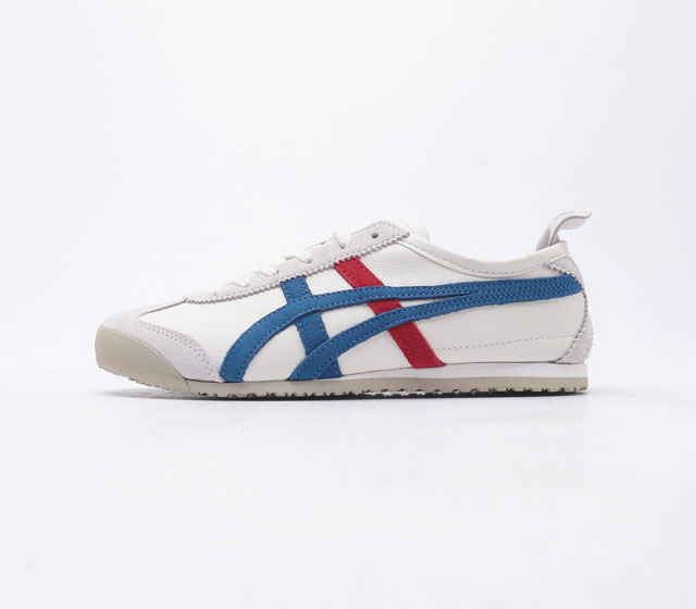 真标Onitsuka Tiger MEXICO 66 百搭单品 板鞋 MEXICO 66是鬼冢虎旗下最经典的款式 李小龙最喜欢的一款训练鞋休闲鞋 鞋身特有的虎爪