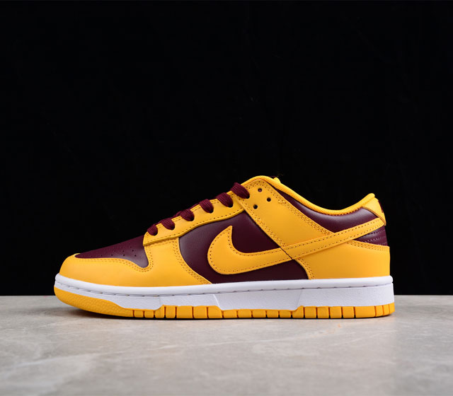 Nk Dunk Low ASU 亚利桑那州立大学 黄酒红配色 SB低帮运动休闲板鞋 DD1391-702 尺码 36 36.5 37.5 38 38.5 39