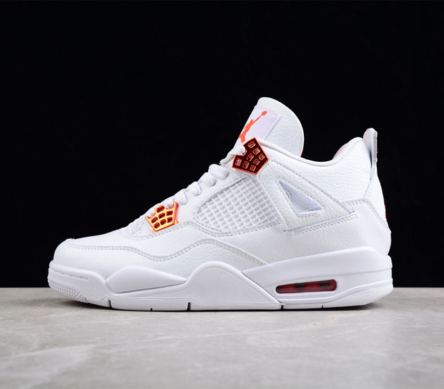 性价版 Air Jordan 4 Red Metallic AJ4 乔4白橙 头层篮球 CT8527-118 尺码 40 40.5 41 42 42.5 43