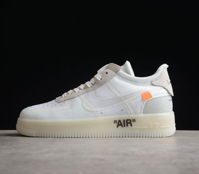 Off White x Nk Air Force 1 Low OW 联名透明白 AO4606-100 官方同步 原装级别 原楦头原纸板 打造纯正空军版型#专注