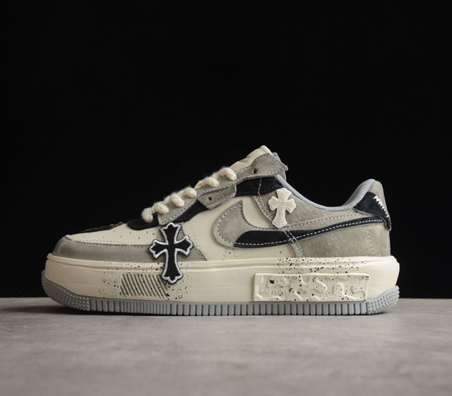 Chrome Hearts x Nk Air Force 1 07 Low 克罗心联名 空军丰塔卡低帮休闲板鞋 CW6688-803 尺码 36 36.5 3