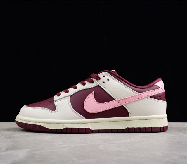 Nike SB Dunk Low Valetine s Day 时尚潮流 防滑耐磨 低帮 板鞋 男女款 奶油车厘子 酒红色 主货号 DR9705-100 尺码