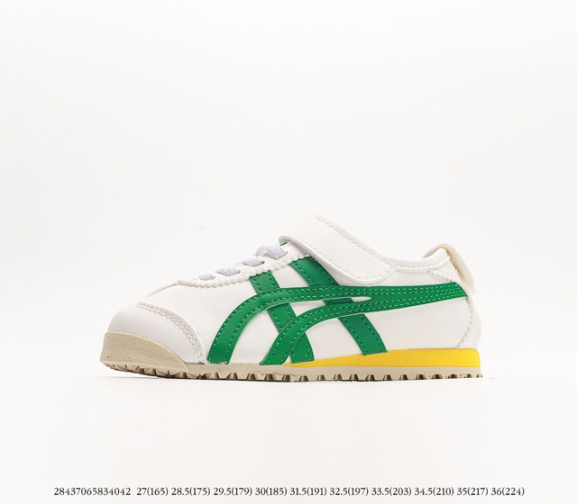 #童鞋 鬼冢虎Onitsuka Tiger MEXICO66 复古经典休闲鞋注意 图下方显示为实际脚长 单位毫米[手工测量 可能存在5毫米左右的误差]