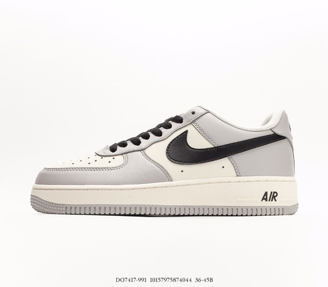 耐克 Nk Air Force 1 07 Low Soot 新烟灰色 空军一号低帮休闲板鞋#小红书爆款 定制榜前列两把刷子专属吊坠 奶白色与灰色的视觉冲击 黑色