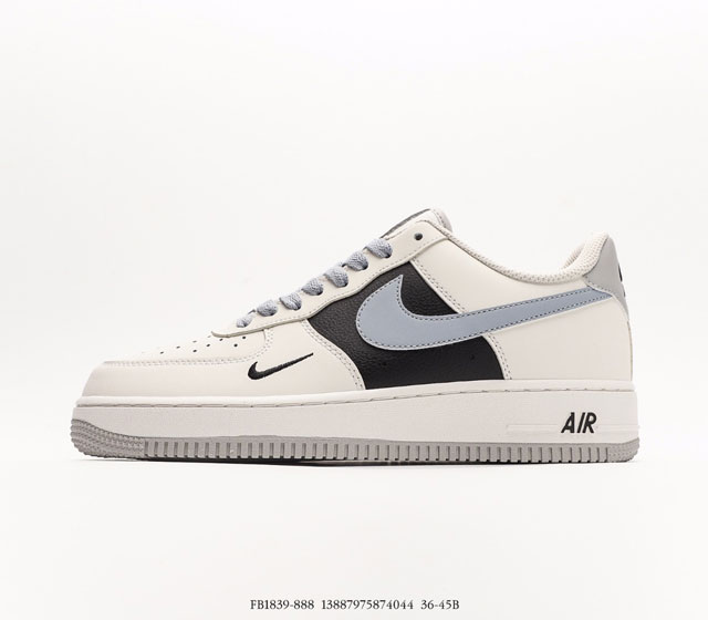 耐克Nk Air Force 1 07 Low Milan 米兰 空军一号低帮休闲板鞋 采用米兰Swoosh小标和明线点缀米兰为配色增添点睛细节 鞋底灰色底质感