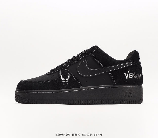 耐克 Venom x Nike Air Force 1 Low 漫威动漫联名款Edward Eddie Brock 空军一号低帮板鞋 尺码 36 36.5 37