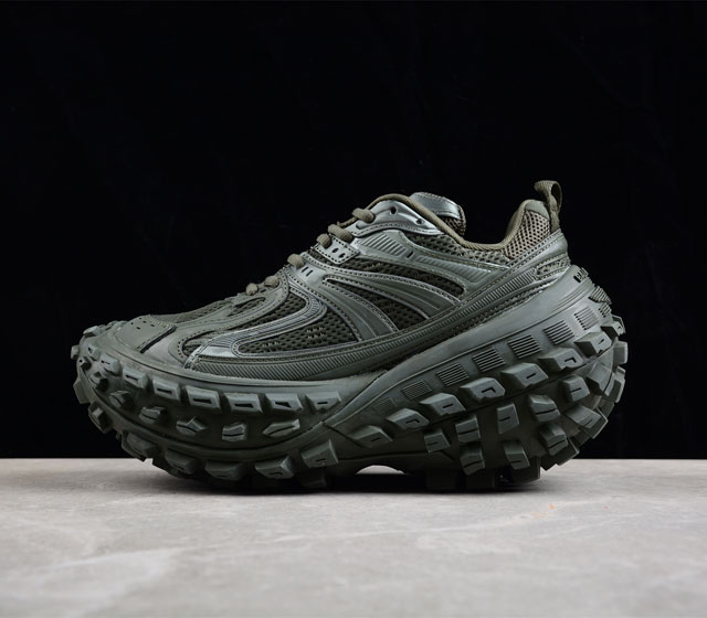 Balenciaga Defender Rubber Platform Sneakers 卫士系列低帮坦克履带轮胎型越野户外增高厚底休闲运动慢跑鞋 W2RA6