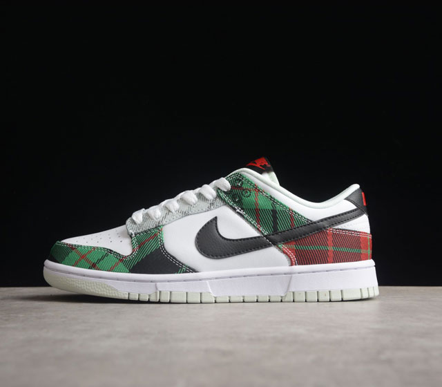 性价版 NIKE SB Dunk Low 格子布红绿 官方货号 DV0827-100 尺码 36 36.5 37.5 38 38.5 39 40 40.5 4