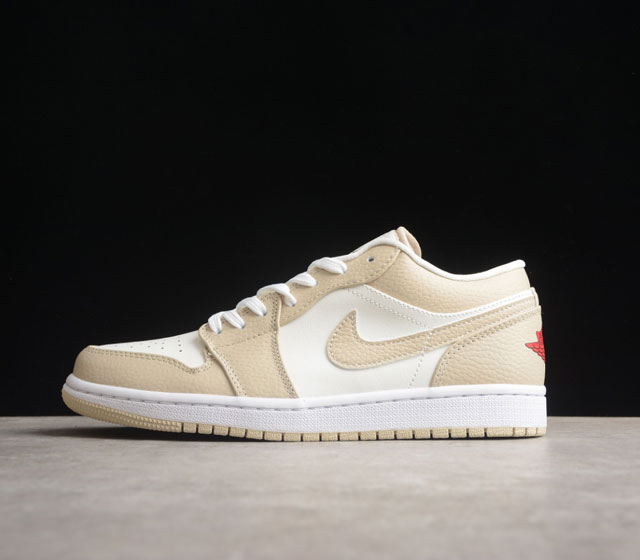 CJ版本 市场天花板 Air Jordan 1 Low 帆白黄脚趾AJ1乔1低帮休闲板鞋 官方货号 FB7168-121 市场唯一独家头层皮打造 原鞋原档案开