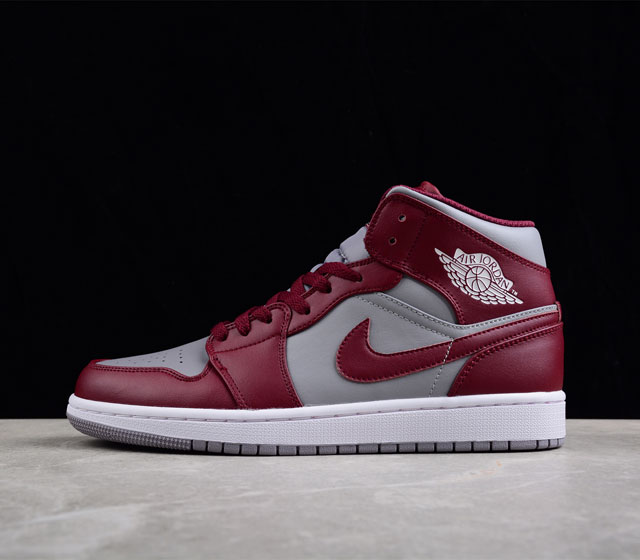 Air Jordan 1 Mid Team Red AJ1 乔1酒红色 中邦篮球鞋 DQ8426-615 尺码 36 36.5 37.5 38 38.5 39