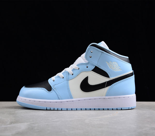 CJ版纯原 Air Jordan 1 Mid University Blue AJ1 乔1清新蓝 中邦篮球鞋 555112-401 尺码 35.5 36 37