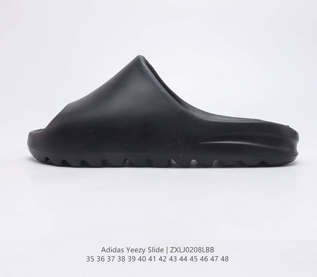 阿迪达斯 Adidas YEEZY SLIDE 经典运动拖鞋时尚厚底增高男女一字拖鞋 YEEZY SLIDE椰子拖鞋的外观十分吸引人 融合了舒适与时尚的元素 延