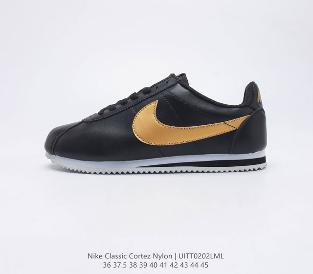 Nike Classic Cortez Nylon 耐克阿甘鞋男女子运动鞋 秉承元年款经典风格 糅合防水鞋面设计 令双足保持干爽舒适 防水锦纶鞋面强势抵御风雨侵