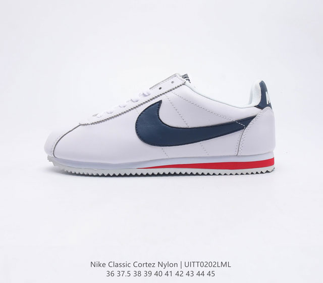 Nike Classic Cortez Nylon 耐克阿甘鞋男女子运动鞋 秉承元年款经典风格 糅合防水鞋面设计 令双足保持干爽舒适 防水锦纶鞋面强势抵御风雨侵