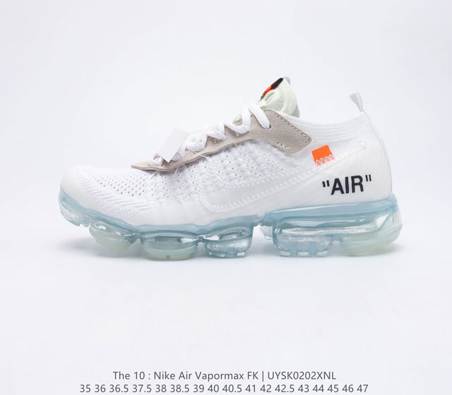 真标 Nike Air VaporMax FK 全掌缓震气垫跑鞋时尚运动鞋 采用弹力十足的 Flyknit 材料 轻盈透气 易于穿搭 搭配柔软鞋口 勾勒脚踝线