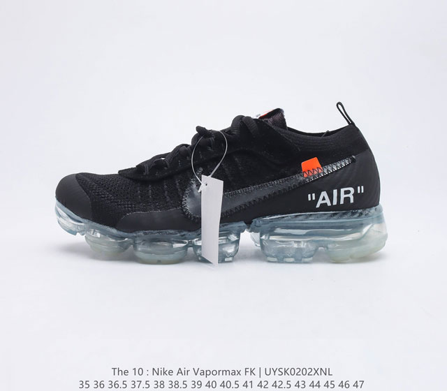 真标 Nike Air VaporMax FK 全掌缓震气垫跑鞋时尚运动鞋 采用弹力十足的 Flyknit 材料 轻盈透气 易于穿搭 搭配柔软鞋口 勾勒脚踝线