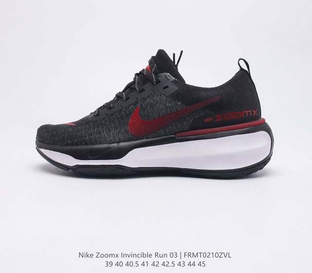 耐克 NIKE ZOOMX INVINCIBLE RUN FK 3 机能风格运动鞋 跑步鞋 搭载柔软泡绵 在运动中为你塑就缓震脚感 设计灵感源自日常跑步者 提