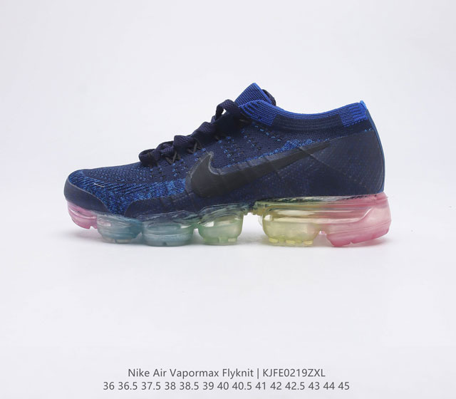 公司级 耐克 NIKE Air VaporMax Flyknit 轻盈透气针织男女气垫跑步鞋 回弹缓冲休闲鞋 防滑 减震 耐磨 轻便 外露式360度全掌MAX