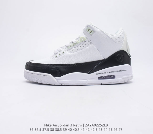 耐克 Nike Air Jordan 3 Retro 复刻运动鞋 携经典设计和高雅格调强势回归 彰显简约出众风范 优质皮革材料结合华美的爆裂纹纹理 结合鞋底可