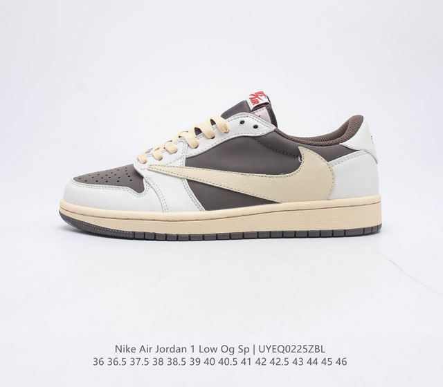 公司货 耐克 NIKE Air Jordan 1 Low OG Sp 倒勾 低帮篮球鞋 AJ1 乔丹1代 aj1 乔1 反向脚趾复古运动鞋 亮点之处在于鞋侧的