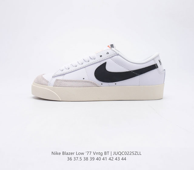 真标 耐克NikeBlazer Low 1977VNTG经典开拓者低帮百搭休闲复古运动板鞋 采用华美翻毛皮细节 彰显出众个性风采 复古 Swoosh 和柔软鞋