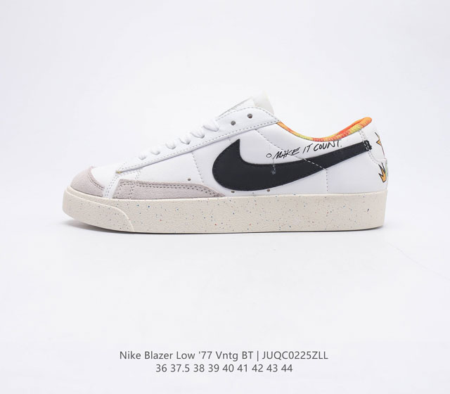 真标 耐克NikeBlazer Low 1977VNTG经典开拓者低帮百搭休闲复古运动板鞋 采用华美翻毛皮细节 彰显出众个性风采 复古 Swoosh 和柔软鞋