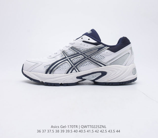 ASICS 亚瑟士 Gel-170tr 中性休闲运动鞋复古休闲鞋运动时尚百搭增高老爹鞋 此款 GEL-170TR 为经典款式 宽大鞋型 复古的蓝白撞色 鞋身线