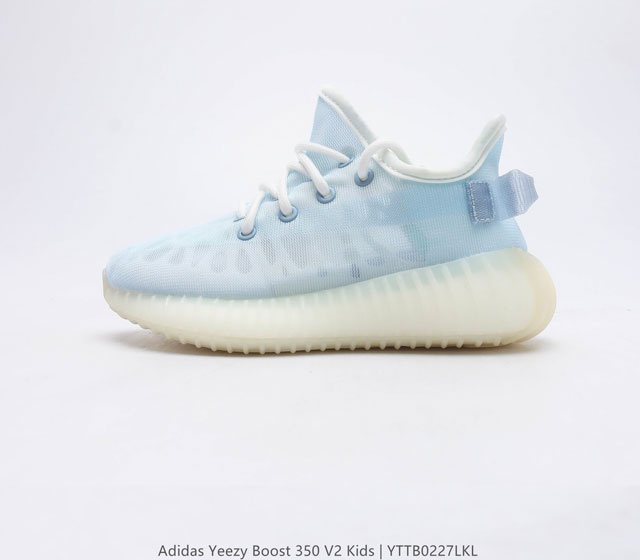 Adidas 儿童运动鞋 阿迪达斯 Yeezy Boost 350 V2 椰子童鞋 休闲透气缓震舒适 百搭轻便中底慢跑鞋 椰子鞋经典运动鞋中性跑鞋 是Adida