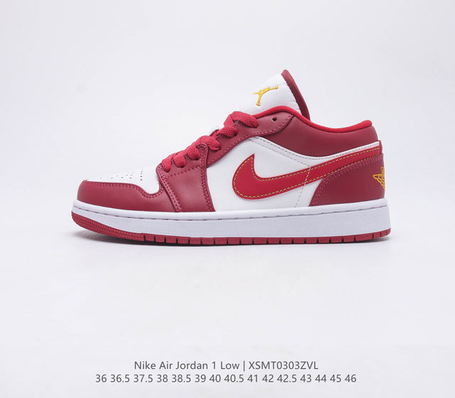 耐克 乔丹Air Jordan 1 Low AJ1 乔1 低帮复古文化休闲运动篮球鞋 1985 年面世的 年款汲取设计灵感 采用简洁大方的经典外观 熟悉中带一