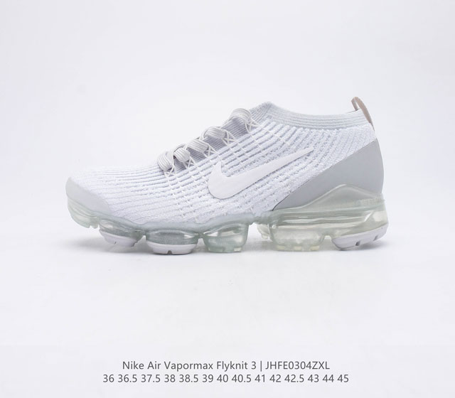 公司级 耐克 NIKE Air VaporMax Flyknit 3 男女子气垫跑步鞋 3代 轻盈透气飞线大气垫运动鞋 Nike Air VaporMax 3