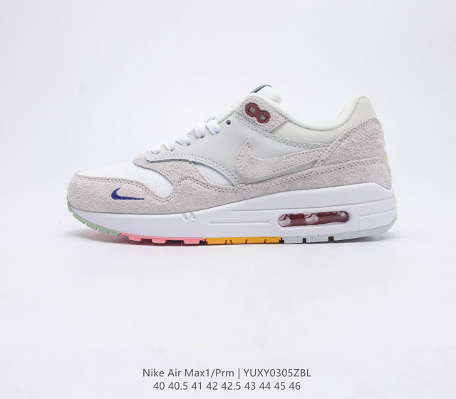 公司级耐克 Nike Air Max 1 初代复古气垫慢跑鞋 男厚底增高气垫缓震运动鞋 由Tinker Hatfeld和Mark Parker在1987年设计