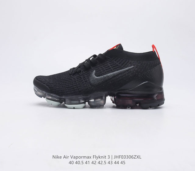 公司级 耐克 NIKE Air VaporMax Flyknit 3 男子气垫跑步鞋 3代 轻盈透气飞线大气垫运动鞋 Nike Air VaporMax 3.