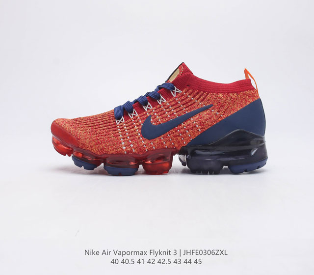 公司级 耐克 NIKE Air VaporMax Flyknit 3 男子气垫跑步鞋 3代 轻盈透气飞线大气垫运动鞋 Nike Air VaporMax 3.