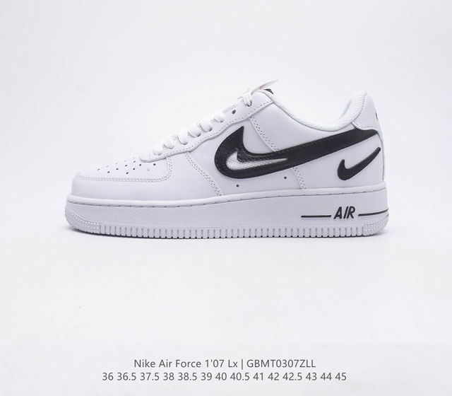 真标带气垫 耐克 Nike Air Force 1 07 LX 空军一号女子运动鞋复古篮球鞋 巧妙结合复古美学和新潮魅力 旨在致敬 40 年来风靡世界的 年款