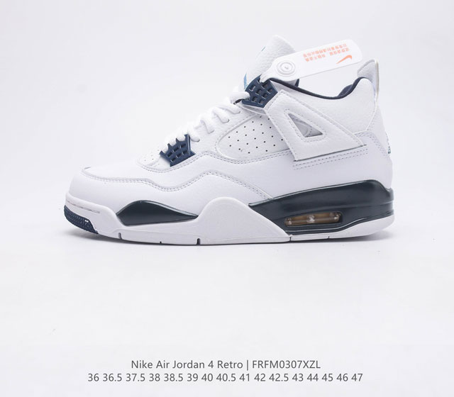 耐克 Nike Air Jordan 4 Retro 男女子 复刻运动鞋时尚篮球鞋 设计灵感源自 1985 年 Air Jordan 1 年款的经典配色 醒目