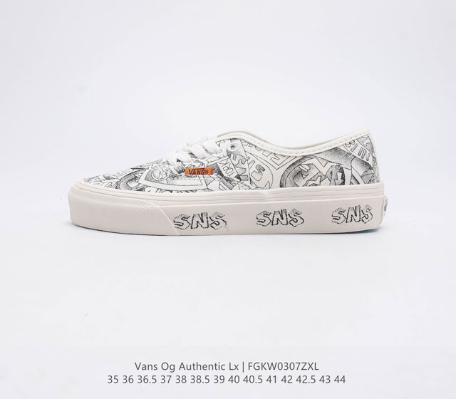 VANS 万斯 OG Authentic LX 低帮百搭休闲帆布硫化板鞋潮男女情侣鞋运动鞋 码数 35 44 含硫化半码 编码 FGKW0307