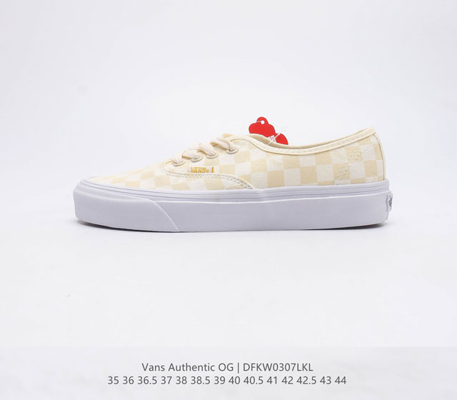 真标万斯 Vans 安纳海姆系列 Authentic 夏日小清新帆布硫化板鞋 工艺 硫化1比1 重量1比1 真标 原钢印 材质标 鞋型标 合格证 尺码 35 3