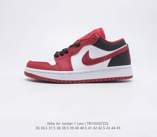 耐克 乔丹Air Jordan 1 Low AJ1 乔1 低帮复古文化休闲运动篮球鞋 1985 年面世的 年款汲取设计灵感 采用简洁大方的经典外观 熟悉中带一