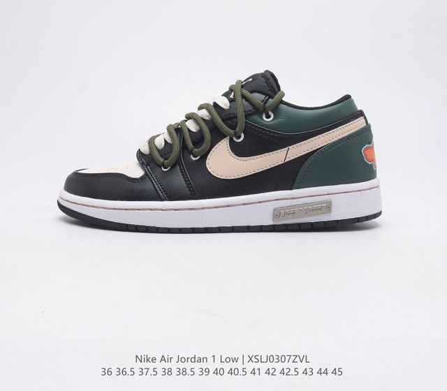 真标 耐克 Nike Air Jordan1 Low AJ1乔丹一代 解构绑带低帮经典复古文化休闲运动篮球鞋 原鞋开模 拒绝公底 购置原厂同步原材料 都有细节