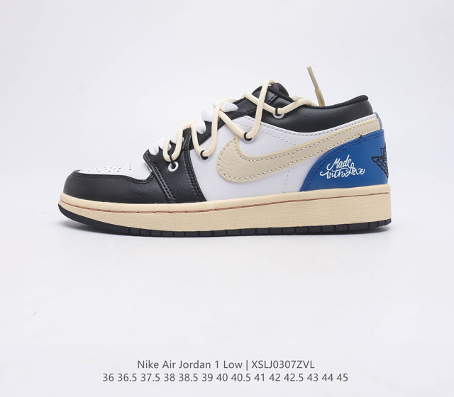 真标 耐克 Nike Air Jordan1 Low AJ1乔丹一代 解构绑带低帮经典复古文化休闲运动篮球鞋 原鞋开模 拒绝公底 购置原厂同步原材料 都有细节