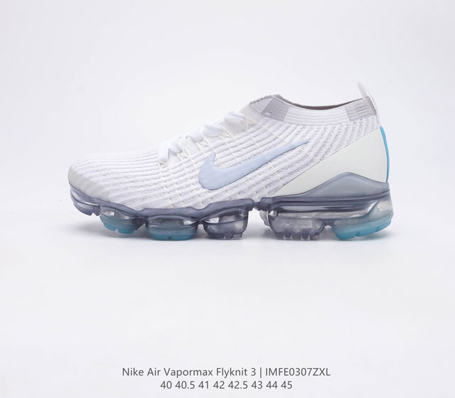 公司级 耐克 NIKE Air VaporMax Flyknit 3 男子气垫跑步鞋 3代 轻盈透气飞线大气垫运动鞋 Nike Air VaporMax 3.