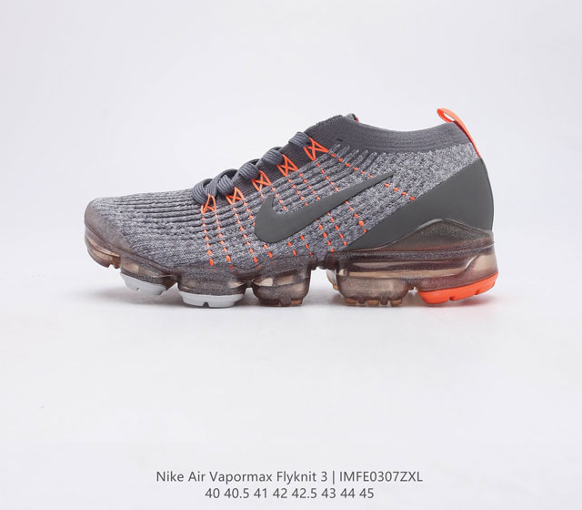 公司级 耐克 NIKE Air VaporMax Flyknit 3 男子气垫跑步鞋 3代 轻盈透气飞线大气垫运动鞋 Nike Air VaporMax 3.