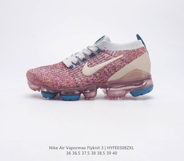 公司级 耐克 NIKE Air VaporMax Flyknit 3 女子气垫跑步鞋 3代 轻盈透气飞线大气垫运动鞋 Nike Air VaporMax 3.