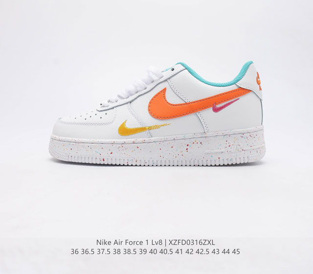 Nike Air Force 1 LV8 空军一号运动鞋 设计灵感源自摔跤运动 助你发挥天赋 震撼全场 华丽设计搭配优质皮革 结合以冠军腰带为灵感的鞋带扣 契