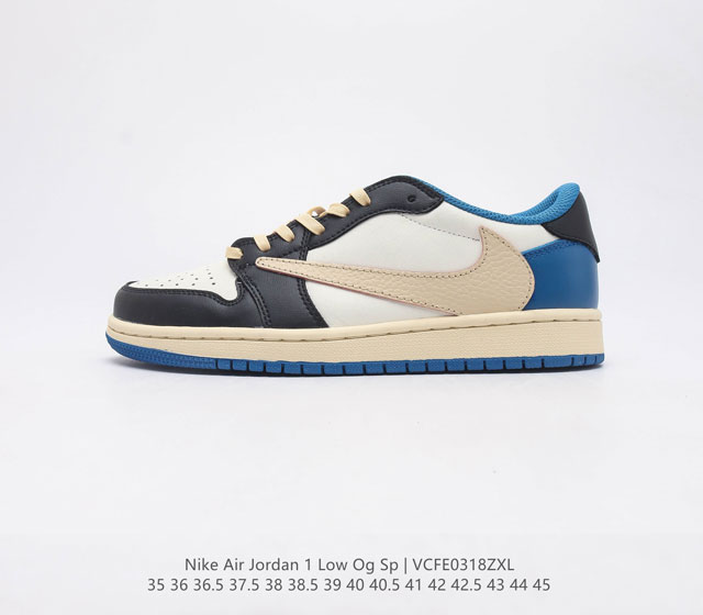 特价头层皮 耐克 NIKE Air Jordan 1 Low OG Sp 倒勾 低帮篮球鞋 AJ1 乔丹1代 aj1 乔1 反向脚趾复古运动鞋 亮点之处在于鞋